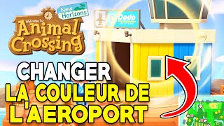 QUARRIVE TIL SI ON CHANGE LA COULEUR DE LAÉROPORT DE TON ÎLE 🎨 Animal Crossing New Horizons [upl. by Llertac]