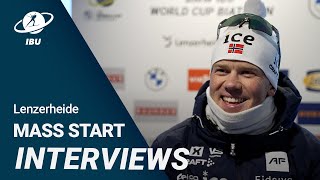 World Cup 2324 Lenzerheide Men Mass Start Interviews [upl. by Geddes]