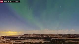 Nov 15 2024 Aurora Borealis Over Iceland in 4K Ultra HD [upl. by Neille44]