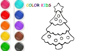 Cómo dibujar y pintar un ÁRBOLITO DE NAVIDAD🎄 Aprende a Dibujar🎅🎁 videosparaniños dibujosfaciles [upl. by Leopold]