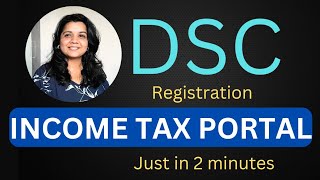 How to Register DSC on Income Tax portal मात्र 2 मिनट में करें [upl. by Hamer970]