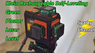 Klein Rechargeable SelfLeveling Green Planar Laser Level 93PLL  New Klein Tripod [upl. by Nowell15]