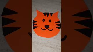 Tiger Paper craftTiger Making With Paper shorts youtubeshort [upl. by Cutlerr]