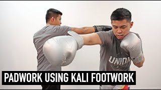 Boxing Padwork Drill  Kali Footwork [upl. by Edecrem]