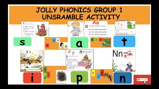 JOLLY PHONICS GROUP 1SATIPN unscramble activityREVIEW PHASE 1 [upl. by Benedetta14]