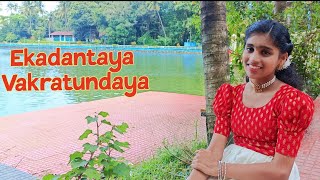 Ekadantaya Vakratundaya Song Cover  Jewel Elizabeth Sanjo [upl. by Leiahtan530]