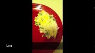 Receta del arroz blanco con verduras [upl. by Trill]