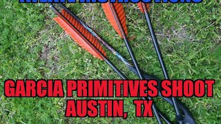 Garcia Primitives Archery Shoot self bow build and the Carbon Express Atlatl Shooting [upl. by Trellas]