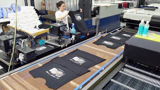 Amazing Graphic TShirt Mass Production Process Onestop Clothing Manufacturing Factory [upl. by Nikolai]