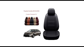 Oasis Auto Toyota Corolla seat cover Installation Custom Fit [upl. by Barclay]