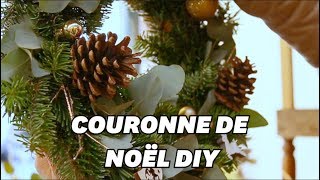 Pour votre couronne de Noël voici le plus simple et rapide des DIY [upl. by Atsylak460]