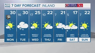 NEWS CENTER Maine Weather Video Forecast [upl. by Toulon27]