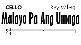 Malayo Pa Ang Umaga Cello Sheet Music Backing Track Partitura Rey Valera [upl. by Eibbor]