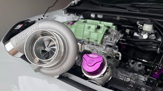 Our massive turbo for our 11th gen Civic drag build Episode 10 civicsi k20c4 [upl. by Aikan]