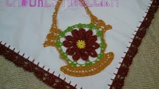 CANASTA TEJIDA A CROCHET PARA DECORAR SERVILLETAS  Labores Angélika [upl. by Tsiuqram]