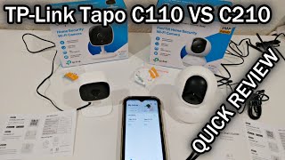 TPLink Tapo C110 Vs C210 2K PTZ Security Camera 2Way Audio Siren Night Vision Comparison Review [upl. by Diva]