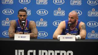 Marcin Gortat and Mike Scott Press Conference  2018 LA Clippers Media Day [upl. by Neda992]