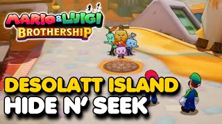 Mario amp Luigi Brothership  Desolatt Island Hide and Seek Guide IDLE Locations [upl. by Garlen]