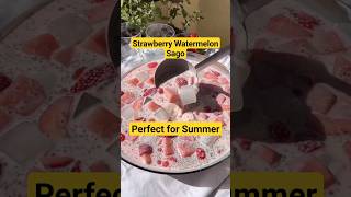 Strawberry Watermelon Sago foodlover drinksrecipes shortsvideo shortsviral youtubeviralshorts [upl. by Brigitte509]