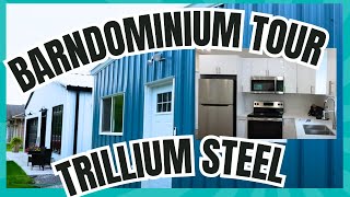 We are touring a small barndominium by Trillium Steel We hope to buy one soon [upl. by Novit]