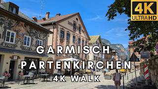 GarmischPartenkirchen Germany 4K 60fps walking tour  exploring the historic city center [upl. by Anivahs]