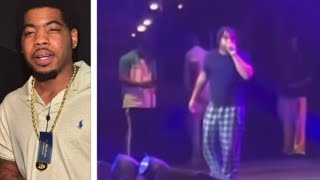 Fans In outrage after webbie shows up at show in pajamas with nothing on under them 👀👀 [upl. by Griffis]