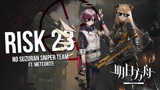 Arknights CC1 Week 2 Pyrite Gorge Risk 23  No SuzuranSniper Team feat Meteorite [upl. by Inafetse]