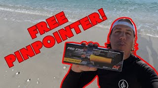 Metal detecting a destroyed Fort Myers Beach Win a free pinpointer [upl. by Anolahs]