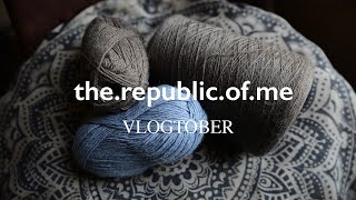 Vlogtober 2024 days 17 18 amp 19  knitting a hat sweater cactus dragon fruit  crochet blanket [upl. by Elleinnod]