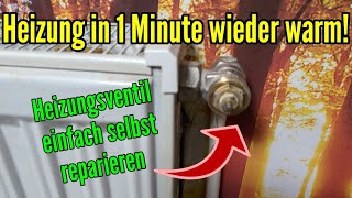 Heizungsventil reparieren in 1 Minuten kalte Heizung wieder warm [upl. by Morse925]