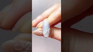 立体ツイードネイル💙ネイルやり方動画 ネイルやり方 ネイル動画 nailart ツイードネイル [upl. by Santini]