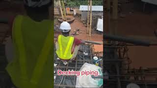 Decking piping plumbing construction plumbingwork [upl. by Karylin]