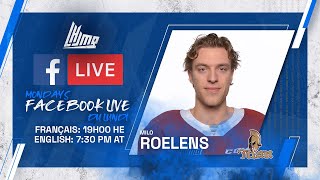 QMJHL Facebook Live  with Milo Roelens AcadieBathurst Titan [upl. by Adamina200]