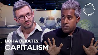 Capitalism  FULL DEBATE  Doha Debates w Jason Hickel Anand Giridharadas Ameenah GuribFakim [upl. by Ellennad]