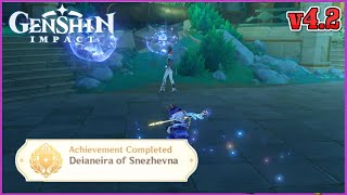 Deianeira of Snezhevna  Local Legend  Hidden Achievement  v42 Guide  Genshin Impact [upl. by Forta]