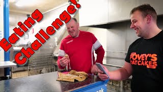 Food eating OATCAKE CHALLENGE 20 CHEESE FILLED OATCAKES [upl. by Anastice]