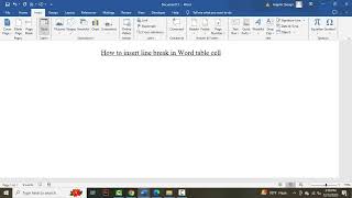 How to insert line break in Word table cell [upl. by Naleek]