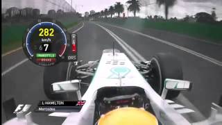 F1 2013  Melbourne  Lewis Hamilton Race Onboard [upl. by Dixil]