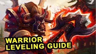 Classic WoW Warrior Leveling Guide  Talents Rotation amp Weapon Progression [upl. by Lewan12]