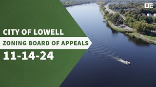 Lowell Zoning Board of Appeals  November 14 2024 [upl. by Alleirbag871]