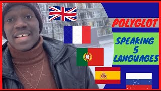 African Polyglot Speaking in 5 Different Languages In Moscow City Polyglot languages speaking [upl. by Eecats]