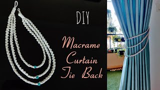 Easy to Make Macrame Curtain Tie Back  Step by Step Tutorial  DIY  How to Macrame [upl. by Sisco]