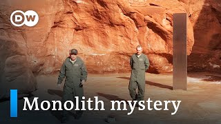 Monolith in Utah desert vanishes without a trace  DW News [upl. by Atnomed]