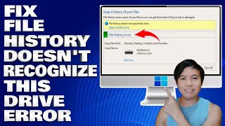 How To Fix File History Doesnt Recognize This Drive Error Solution [upl. by Akissej388]