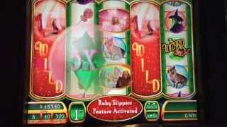 Wizard of Oz Slot Machine Bonus  Glinda Wild Reels  Big Win [upl. by Eleaffar846]