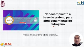 Tem 5 Cap 2 Nanocompuesto a base de grafeno para almacenamiento de hidrógeno [upl. by Oilisab]