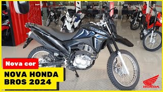 HONDA BROS 2024 PRETA VALOR ATUALIZADO AQUI NO NORDESTE [upl. by Enajyram]