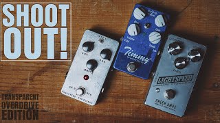 Demos in the Dark  Transparent Overdrive Shootout  Pedal Shootout [upl. by Sidman]