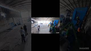 Descargue y montaje de compactadora de cartón con montacargas 12 ton Cúcuta insta360x4 [upl. by Ahsaya736]