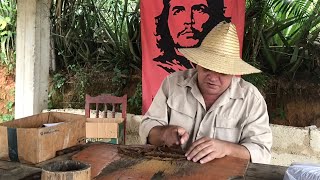 Cuban Master shows how to roll Cigar Montecristo No 4 in the Tobacco Field of Viñales Cuba [upl. by Nealy]